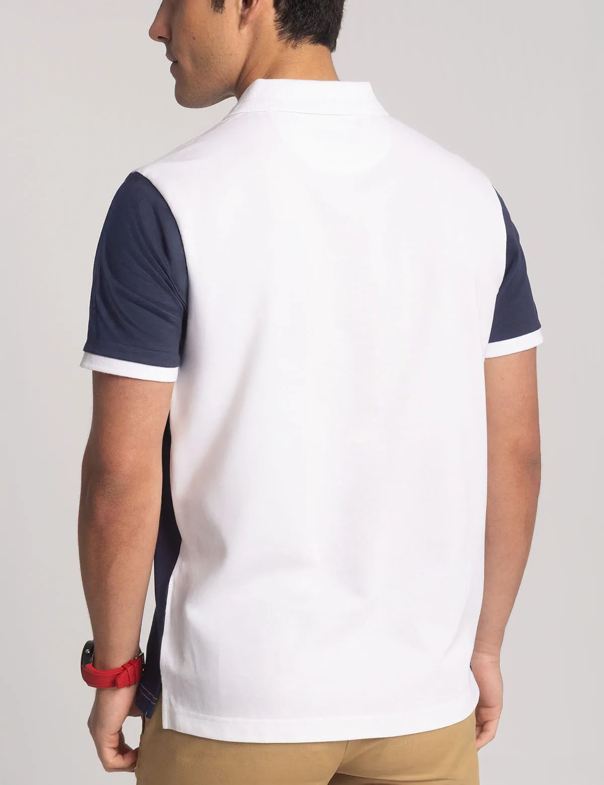 CHEST FLAG COLOR BLOCK PIQUE POLO SHIRT sold by U.S. Polo Assn. product image thumbnail 4