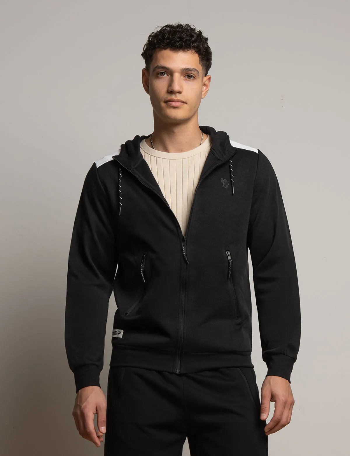 WHITE LABEL BONDED INTERLOCK ZIP HOODIE sold by U.S. Polo Assn. product image thumbnail 3