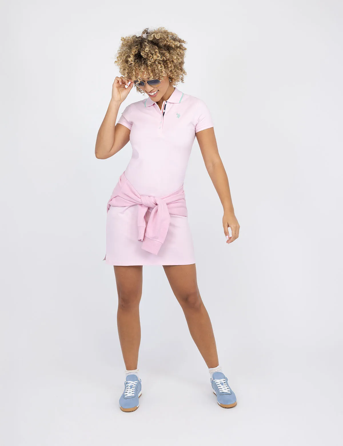 TIPPED POLO DRESS sold by U.S. Polo Assn. product image thumbnail 3