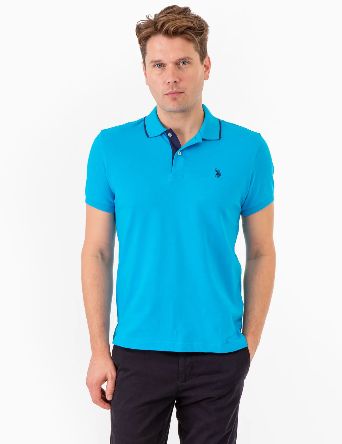 SLIM FIT STRETCH PIQUE SOLID POLO SHIRT sold by U.S. Polo Assn. product image thumbnail 5