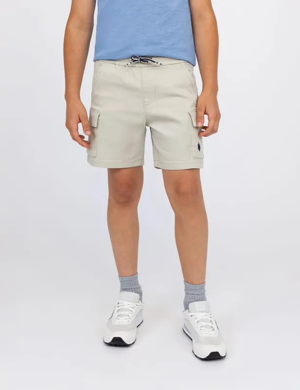 BOYS PULL ON CARGO STRETCH TWILL SHORT sold by U.S. Polo Assn.