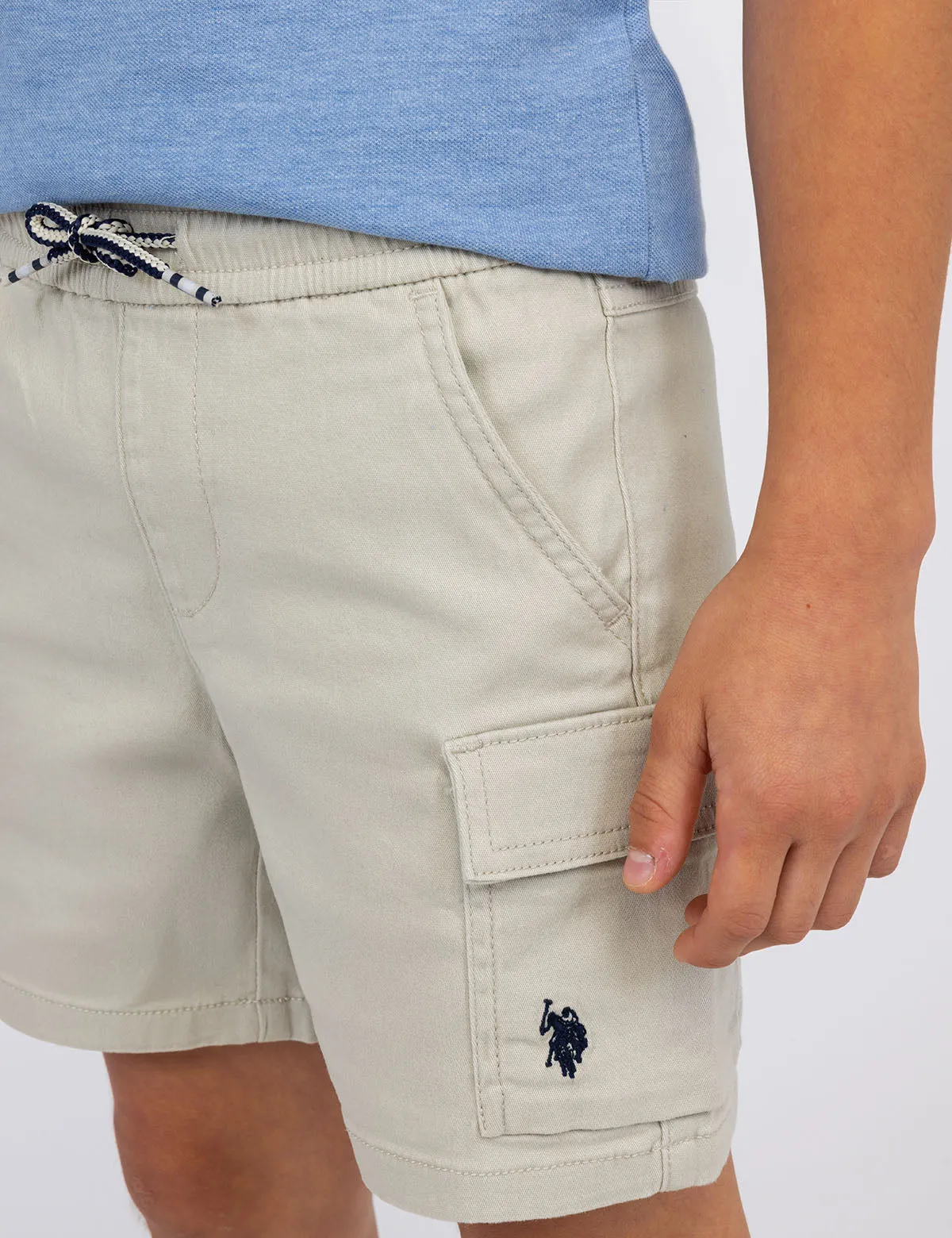 BOYS PULL ON CARGO STRETCH TWILL SHORT sold by U.S. Polo Assn. product image thumbnail 2