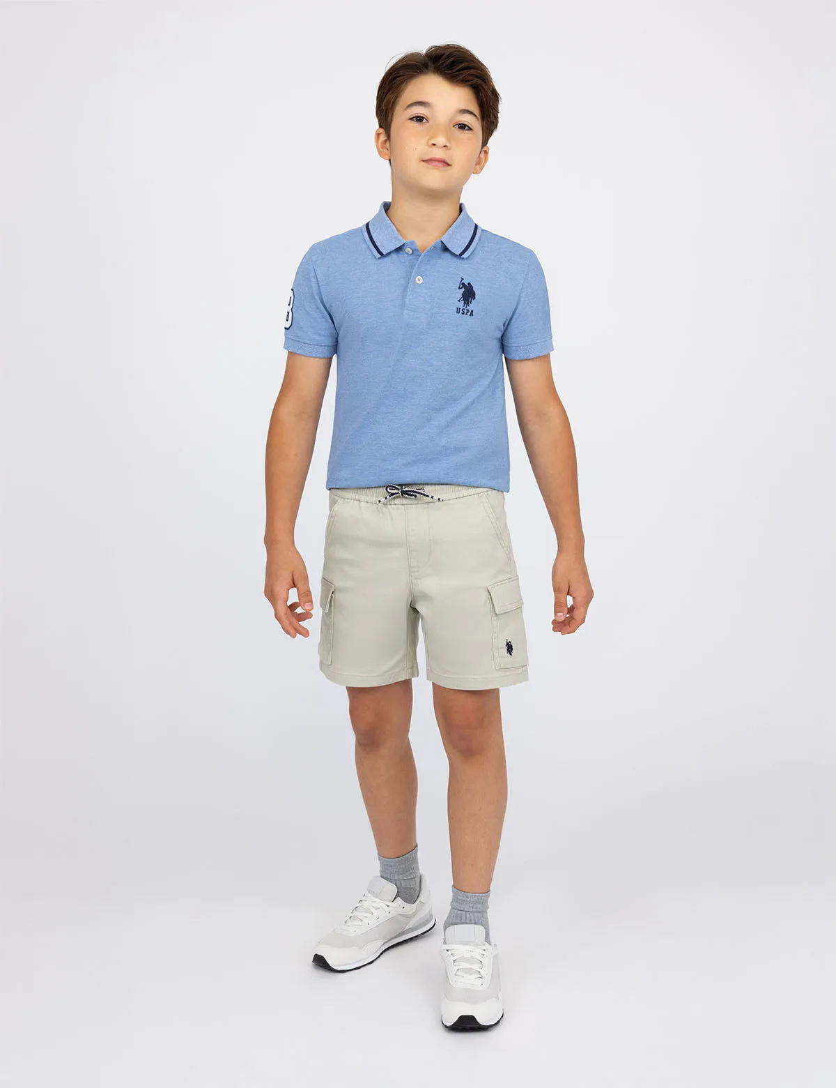 BOYS PULL ON CARGO STRETCH TWILL SHORT sold by U.S. Polo Assn. product image thumbnail 3
