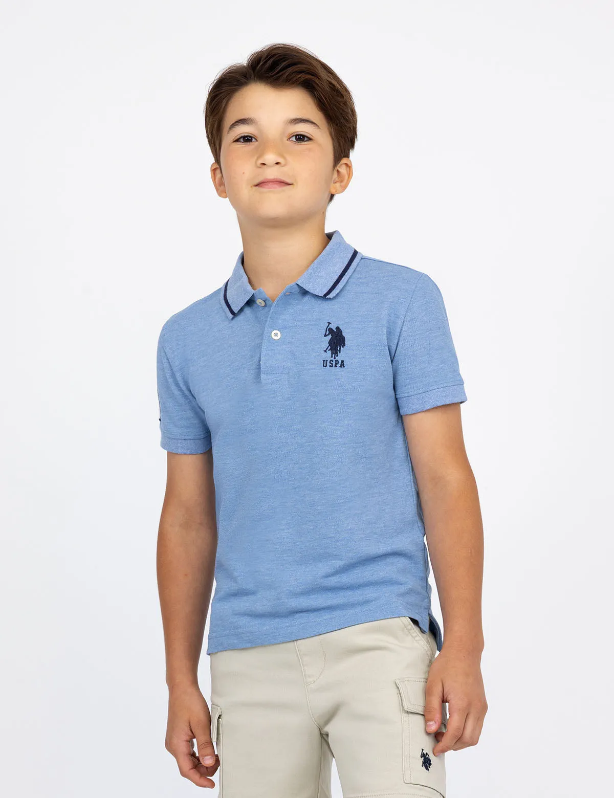 BOYS PIQUE SOLID POLO SHIRT sold by U.S. Polo Assn. product image thumbnail 4