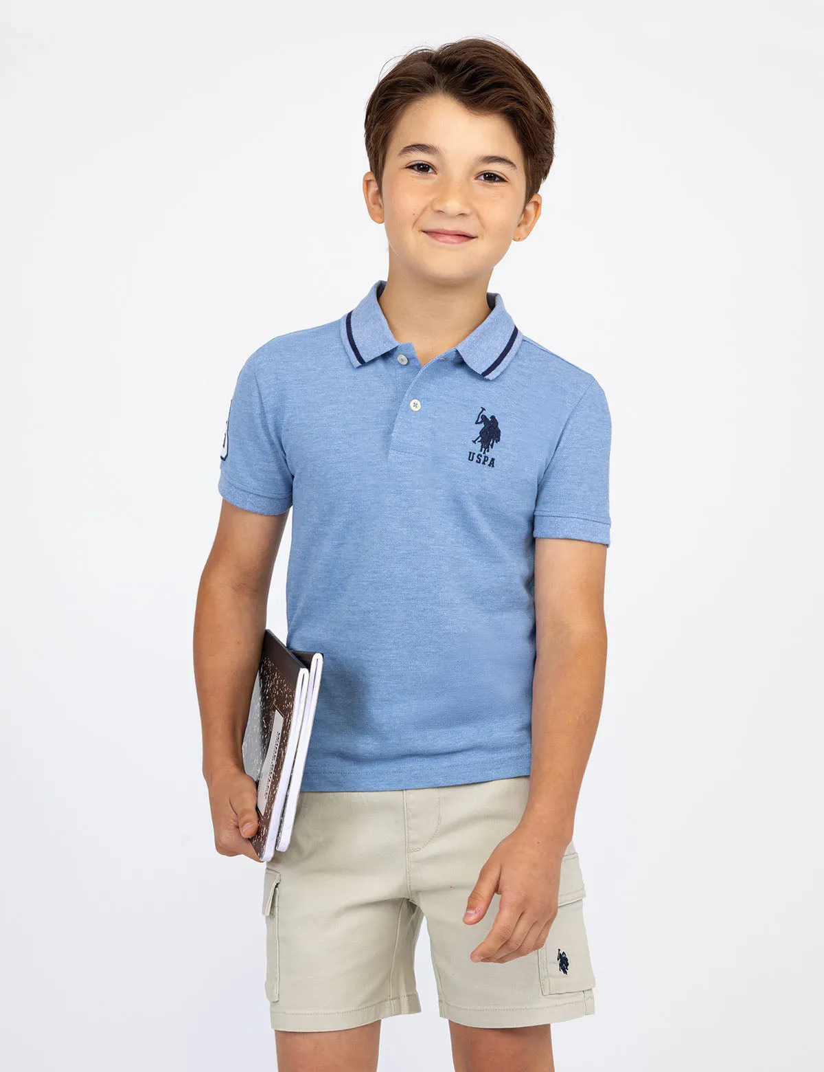 BOYS PIQUE SOLID POLO SHIRT sold by U.S. Polo Assn.