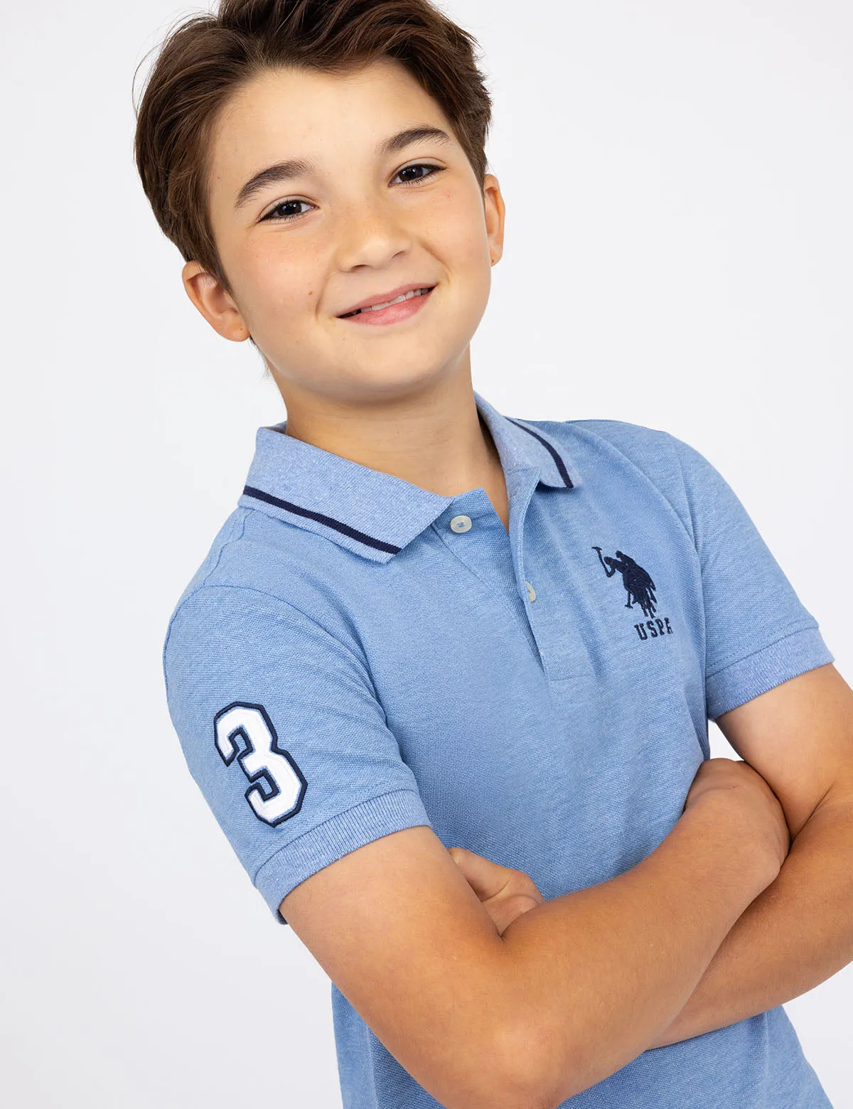 BOYS PIQUE SOLID POLO SHIRT sold by U.S. Polo Assn. product image thumbnail 2