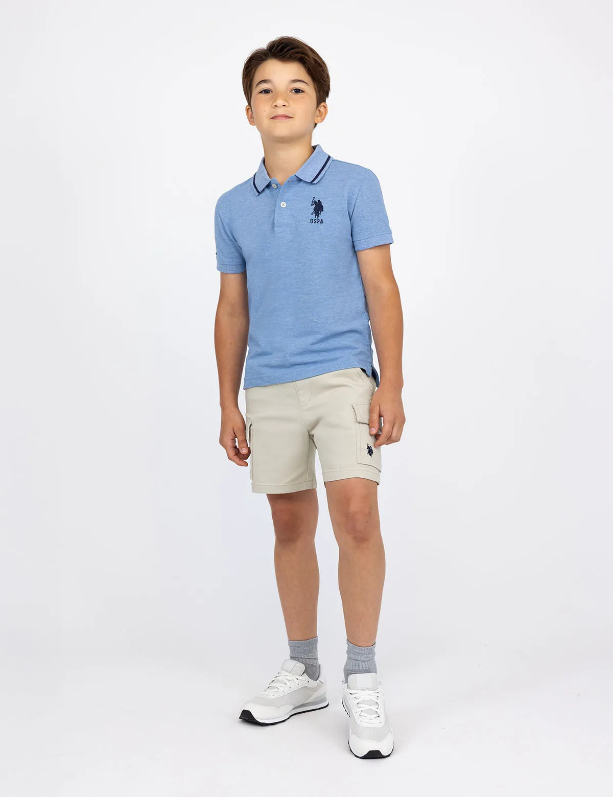 BOYS PIQUE SOLID POLO SHIRT sold by U.S. Polo Assn. product image thumbnail 3