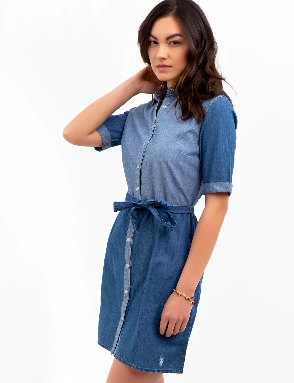 SHORT SLEEVE DENIM DRESS sold by U.S. Polo Assn.