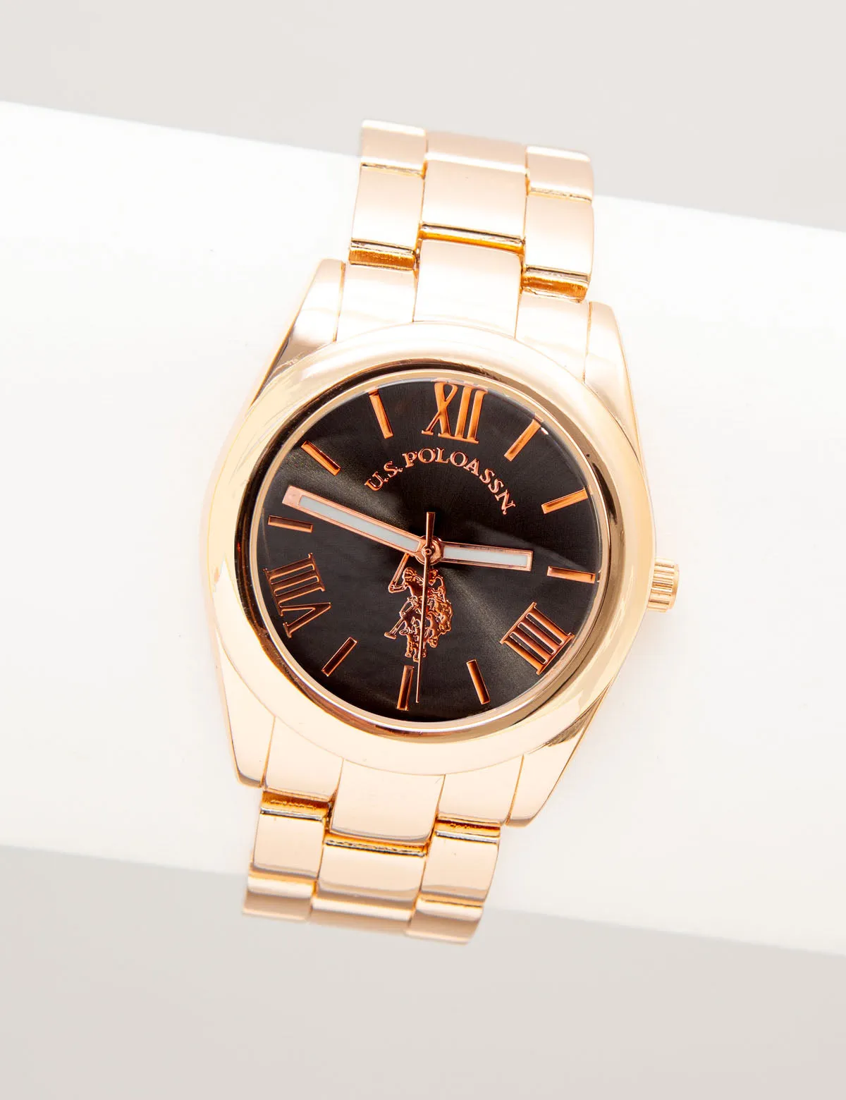 LADIES ROSE GOLD BRACELET WATCH WITH BLACK DIAL sold by U.S. Polo Assn.