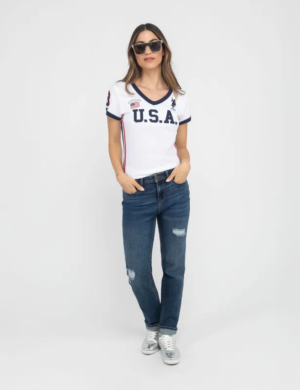 USA SIGNATURE STRIPE T-SHIRT sold by U.S. Polo Assn.