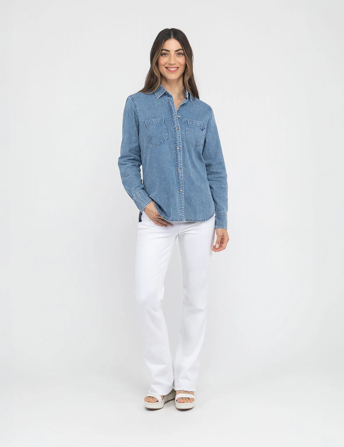 LONG SLEEVE MULTI TONAL CHAMBRAY SHIRT sold by U.S. Polo Assn. product image thumbnail 2