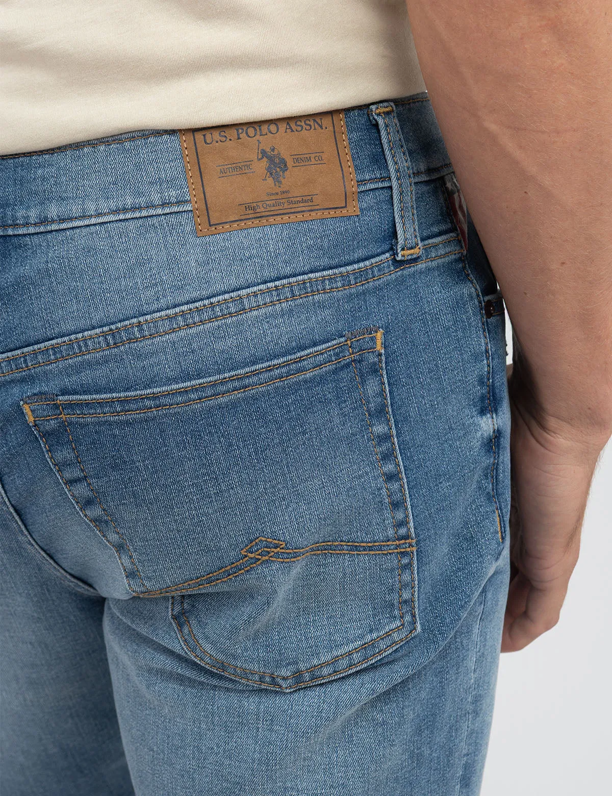 SLIM STRAIGHT 5 POCKET CUFFED DENIM SHORT sold by U.S. Polo Assn. product image thumbnail 5