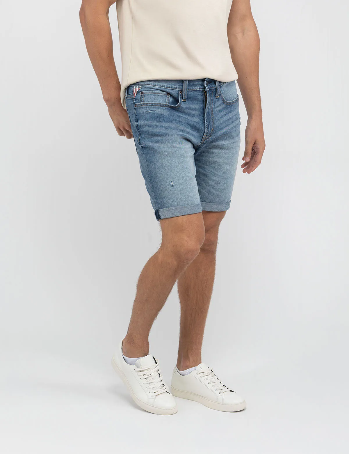 SLIM STRAIGHT 5 POCKET CUFFED DENIM SHORT sold by U.S. Polo Assn. product image thumbnail 3