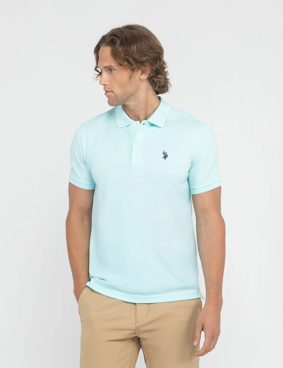 SLIM FIT SOLID PIQUE POLO SHIRT sold by U.S. Polo Assn.