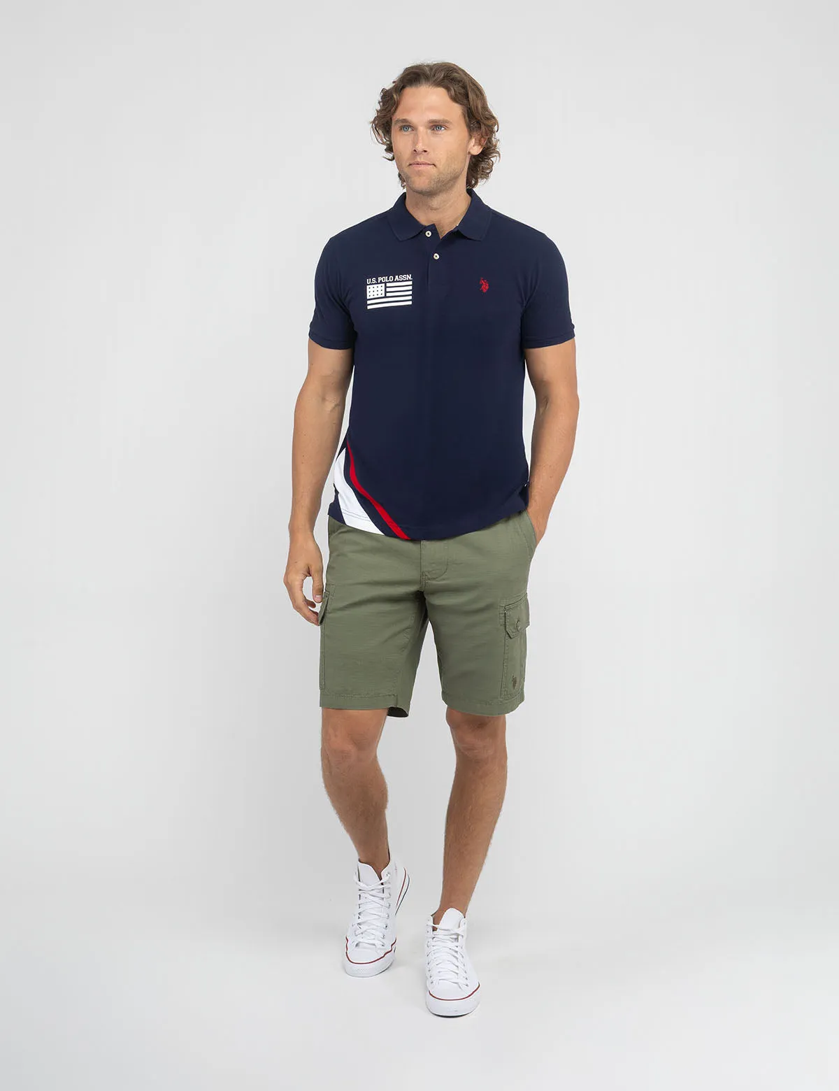 FLAG SASH PRINT POLO SHIRT sold by U.S. Polo Assn. product image thumbnail 2