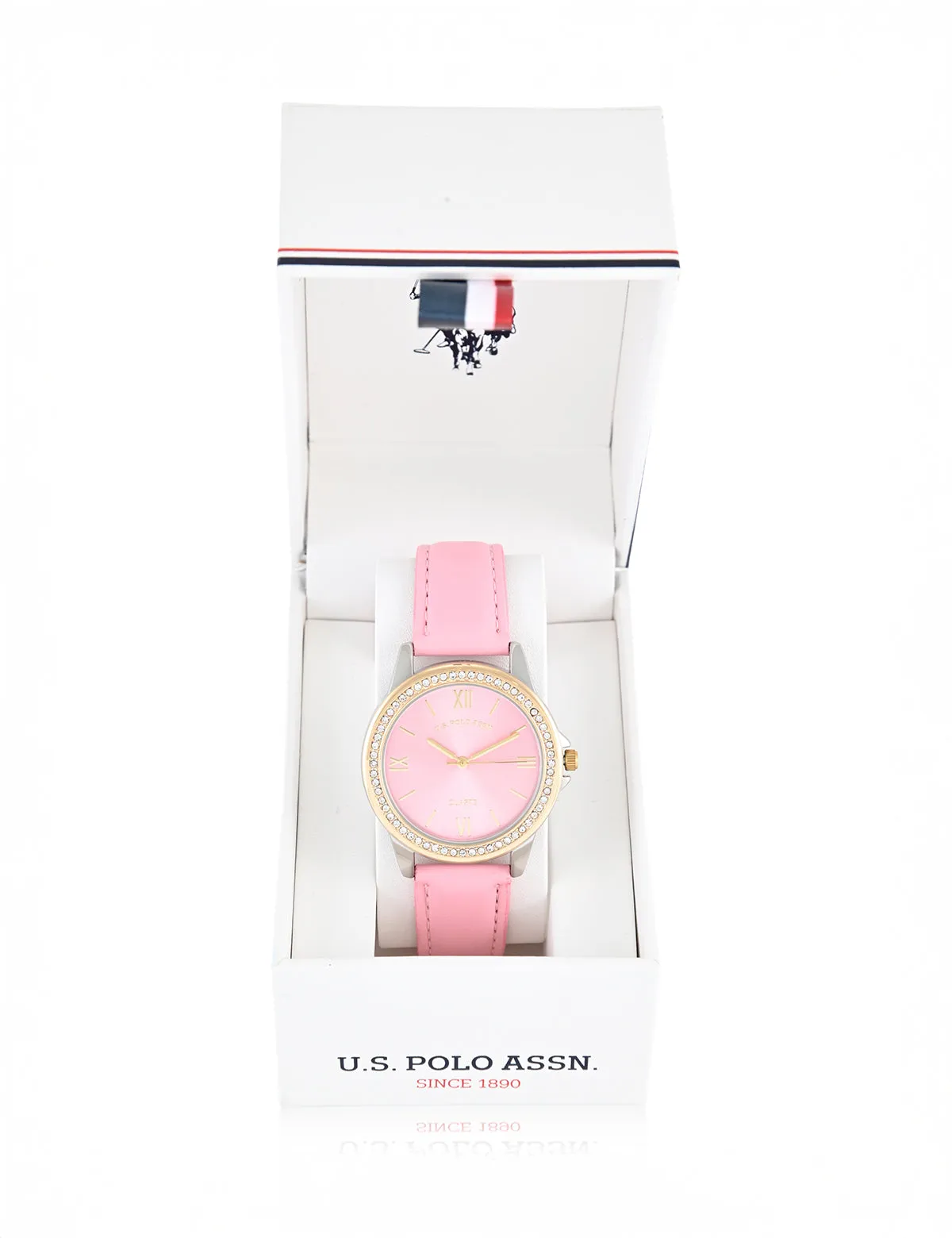 LADIES PINK STRAP WATCH WITH GOLD ACCENT sold by U.S. Polo Assn. product image thumbnail 2