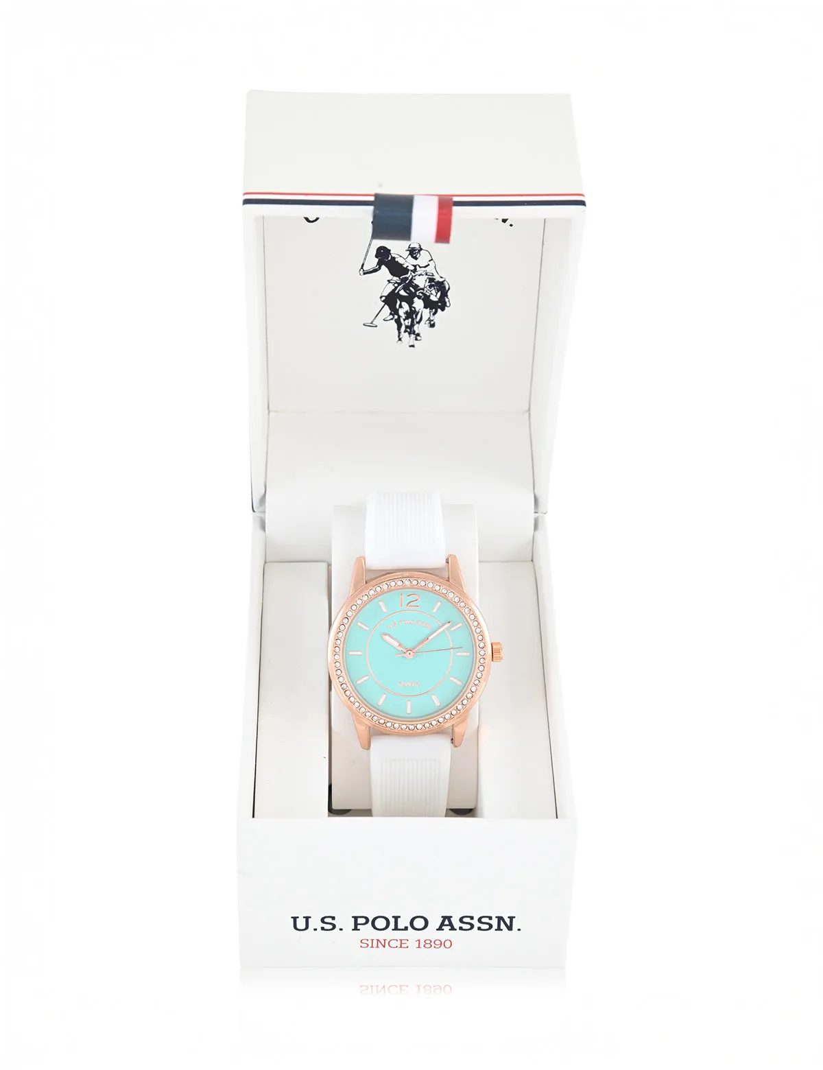 LADIES BLUE FACE WATCH WITH GOLD ACCENT sold by U.S. Polo Assn. product image thumbnail 2