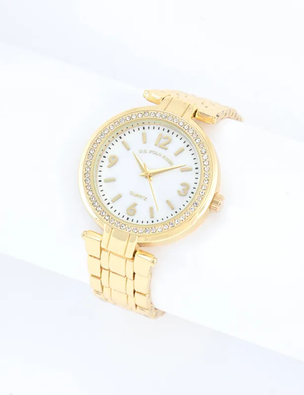 LADIES GOLD LINK WATCH sold by U.S. Polo Assn.