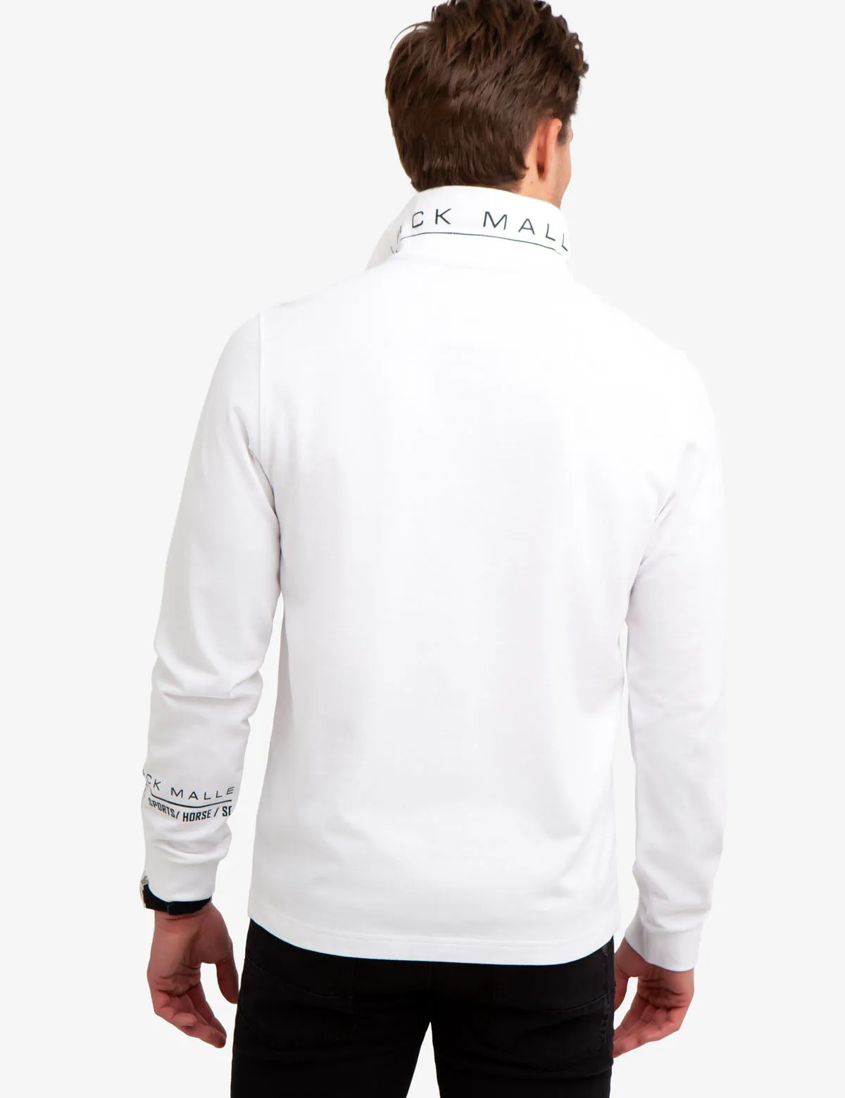 BLACK MALLET LOGO PRINT LONG SLEEVE POLO SHIRT sold by U.S. Polo Assn. product image thumbnail 4