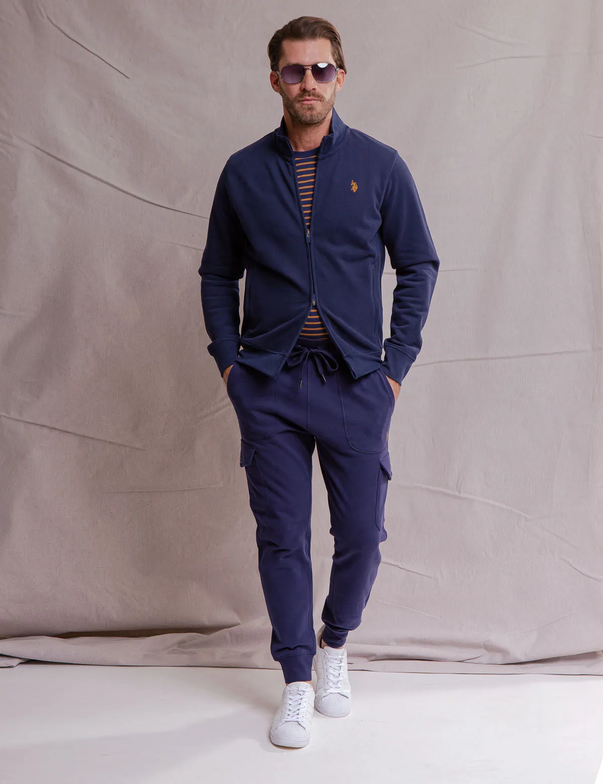 WHITE LABEL FRENCH TERRY TRACK JACKET sold by U.S. Polo Assn. product image thumbnail 2