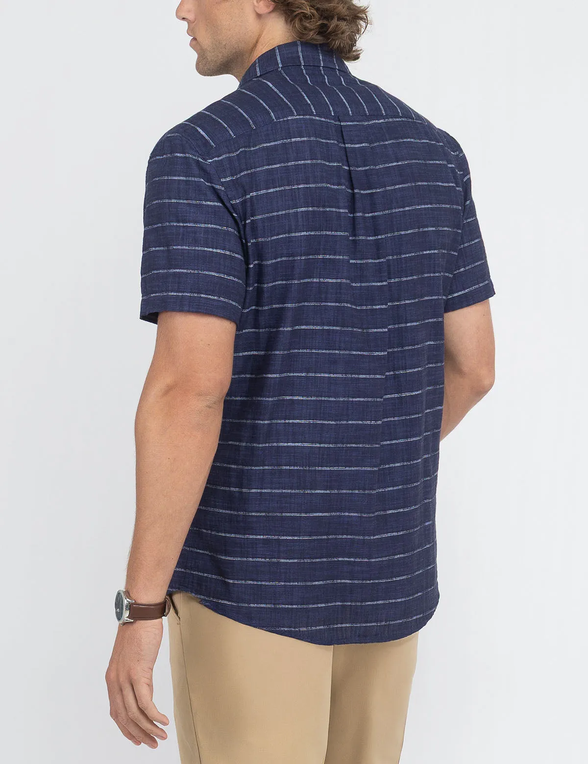 WHITE LABEL SLUB POPLIN DOBBY WOVEN SHIRT sold by U.S. Polo Assn. product image thumbnail 4