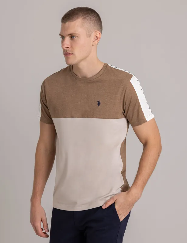 SHOULDER LOGO TRICOT TRIM T-SHIRT sold by U.S. Polo Assn.