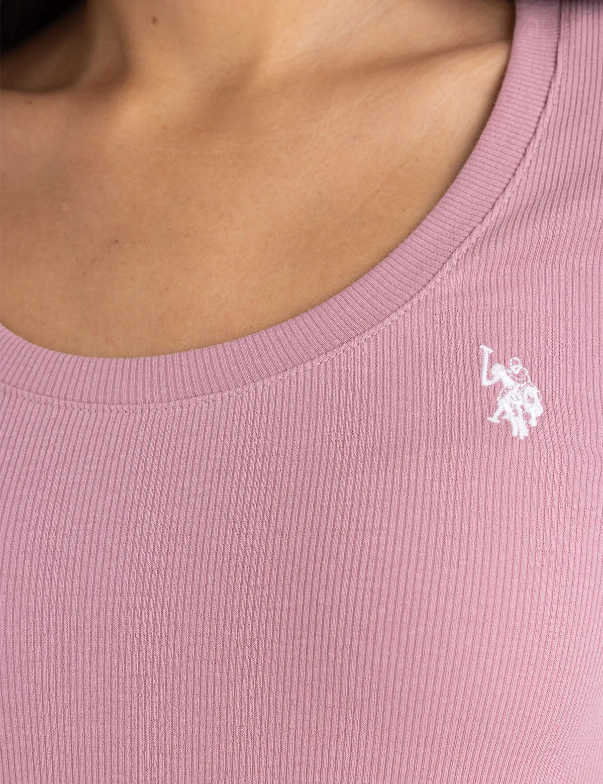 LONG SLEEVE RIB SCOOP NECK T-SHIRT sold by U.S. Polo Assn. product image thumbnail 4