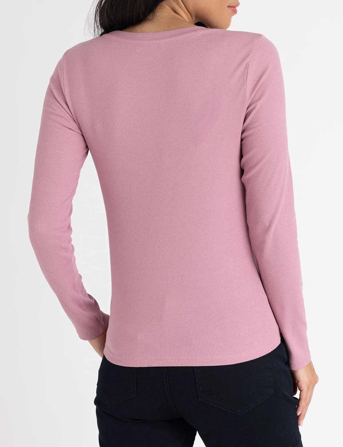 LONG SLEEVE RIB SCOOP NECK T-SHIRT sold by U.S. Polo Assn. product image thumbnail 5