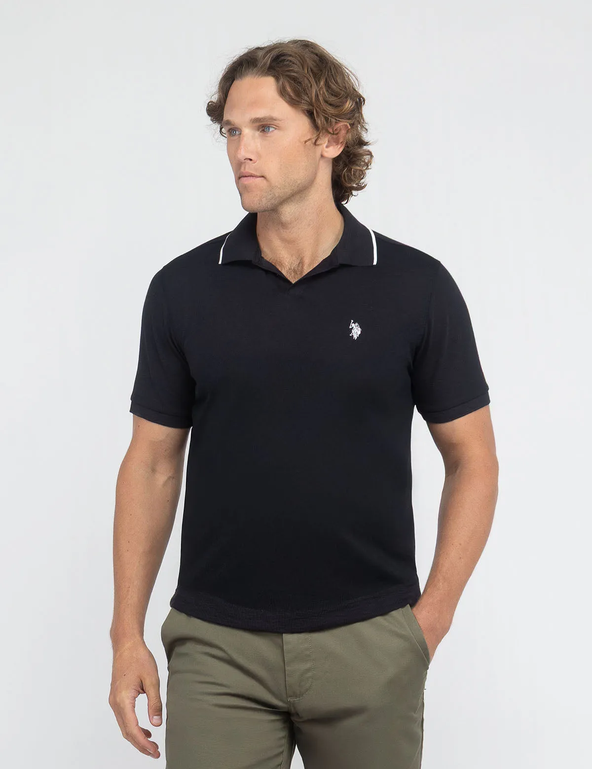 WHITE LABEL SLUB PIQUE POLO SHIRT sold by U.S. Polo Assn.