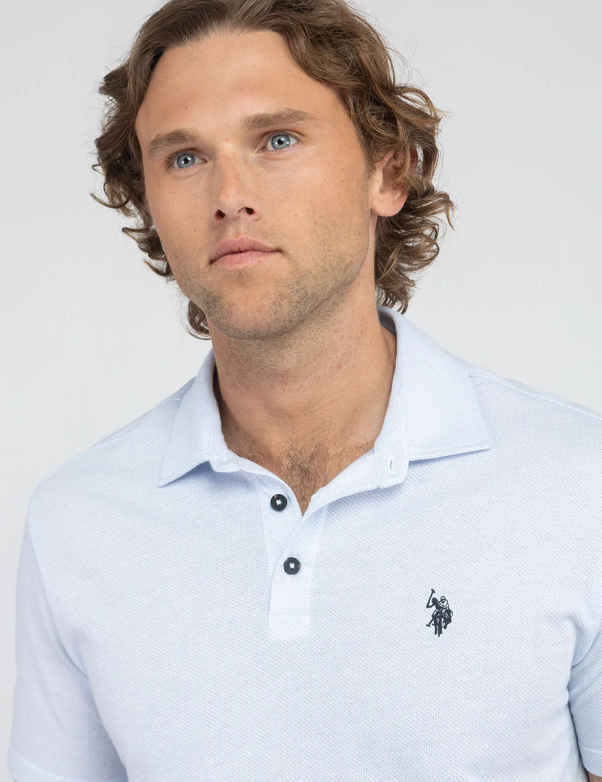 WHITE LABEL JACQUARD POLO SHIRT sold by U.S. Polo Assn. product image thumbnail 2
