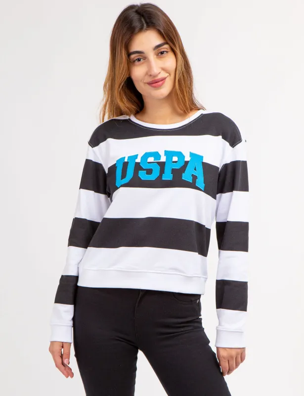 LONG SLEEVE CROPPED STRIPE PULLOVER sold by U.S. Polo Assn.