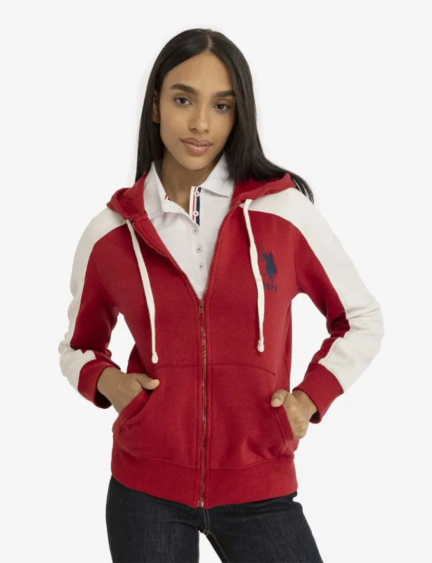 SIDE STRIPE FULL ZIP HOODIE sold by U.S. Polo Assn.