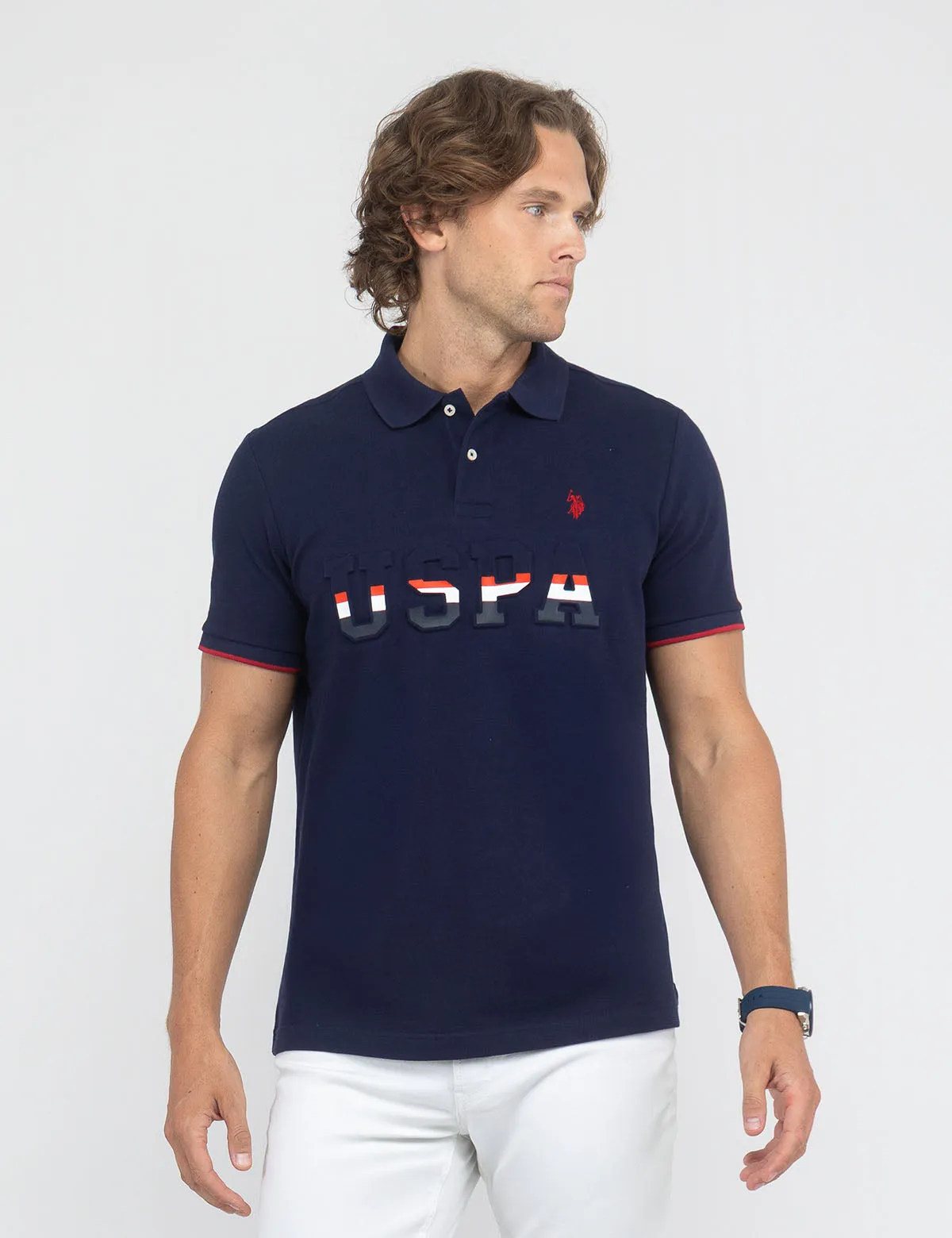 USPA EMBOSSED PIQUE POLO SHIRT sold by U.S. Polo Assn. product image thumbnail 2