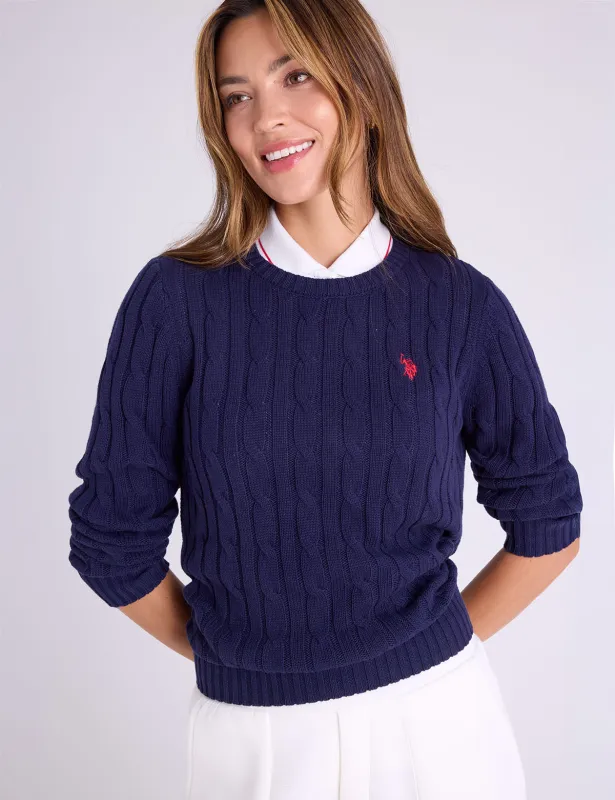 CABLE CREW NECK SWEATER sold by U.S. Polo Assn.