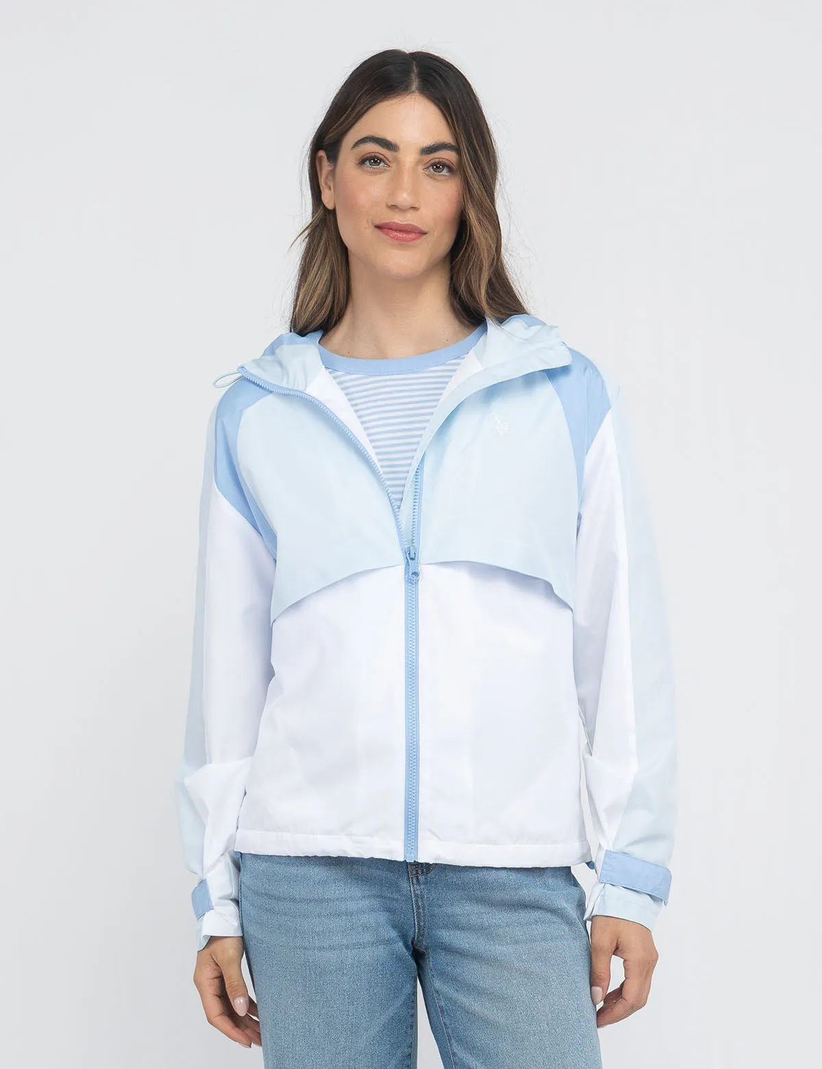 COLOR BLOCK HOODED WINDBREAKER sold by U.S. Polo Assn.