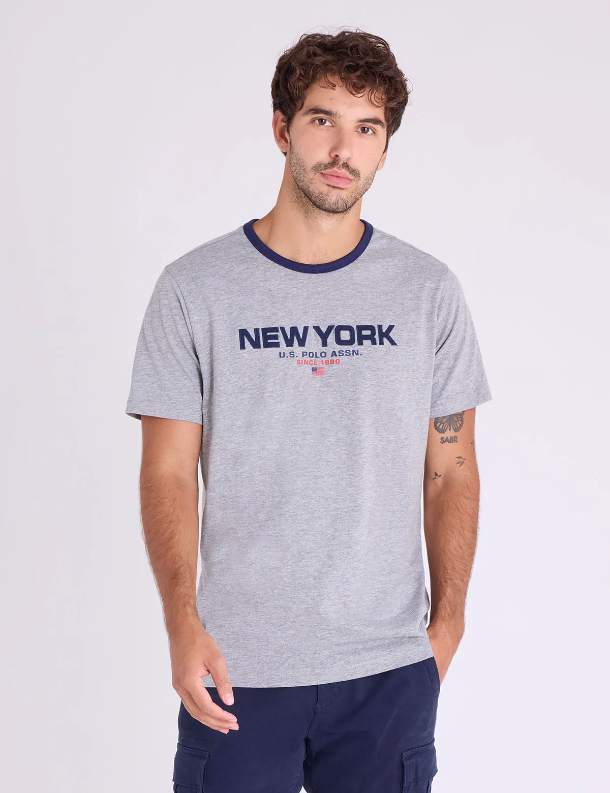 NYC TWILL APPLIQUE JERSEY RINGER T-SHIRT sold by U.S. Polo Assn. product image thumbnail 2