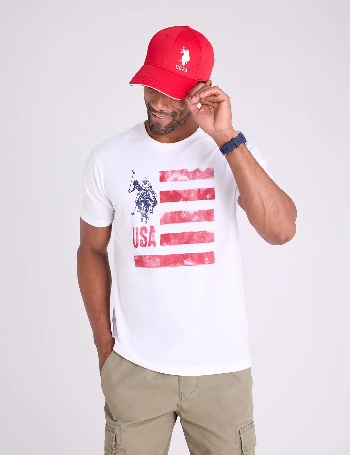 WATERCOLOR FLAG JERSEY T-SHIRT sold by U.S. Polo Assn. product image thumbnail 5