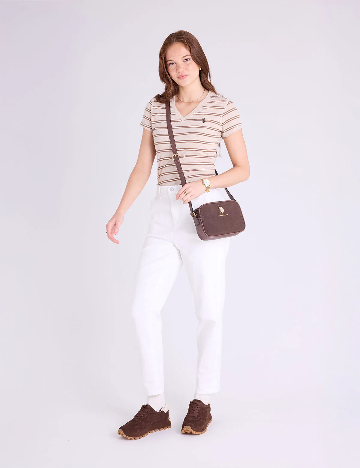 TONAL STRIPE V-NECK T-SHIRT sold by U.S. Polo Assn. product image thumbnail 4