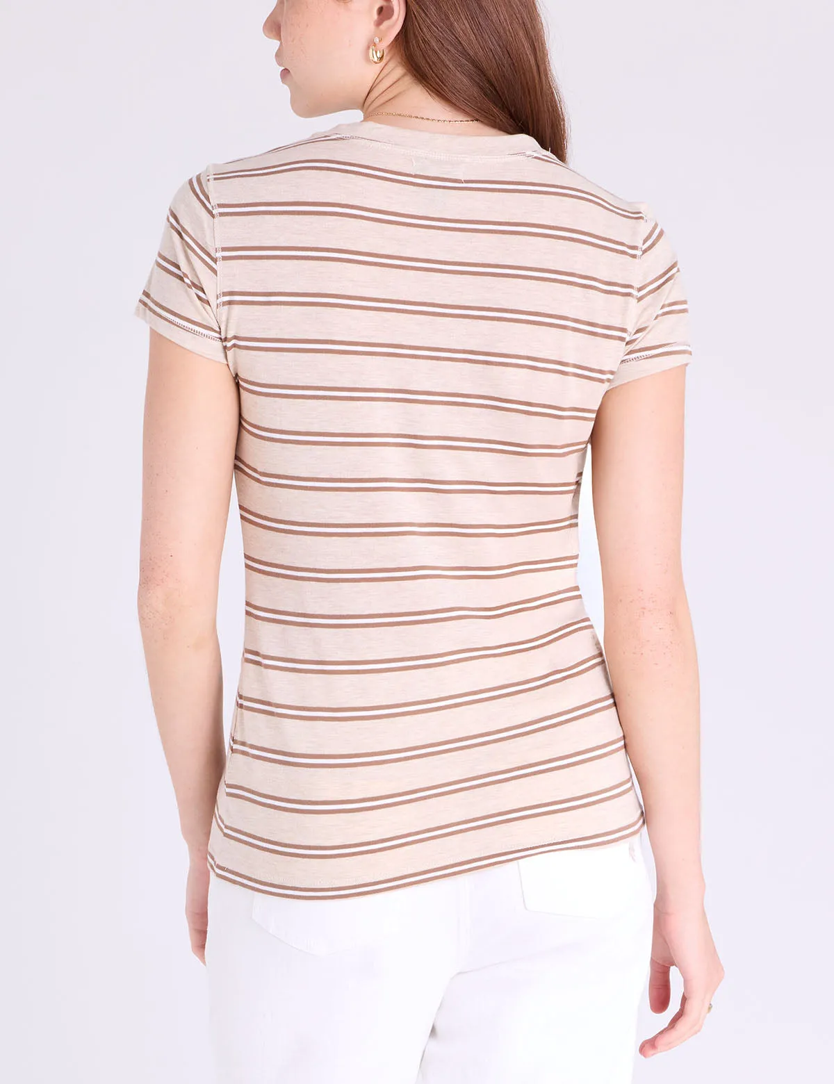 TONAL STRIPE V-NECK T-SHIRT sold by U.S. Polo Assn. product image thumbnail 3