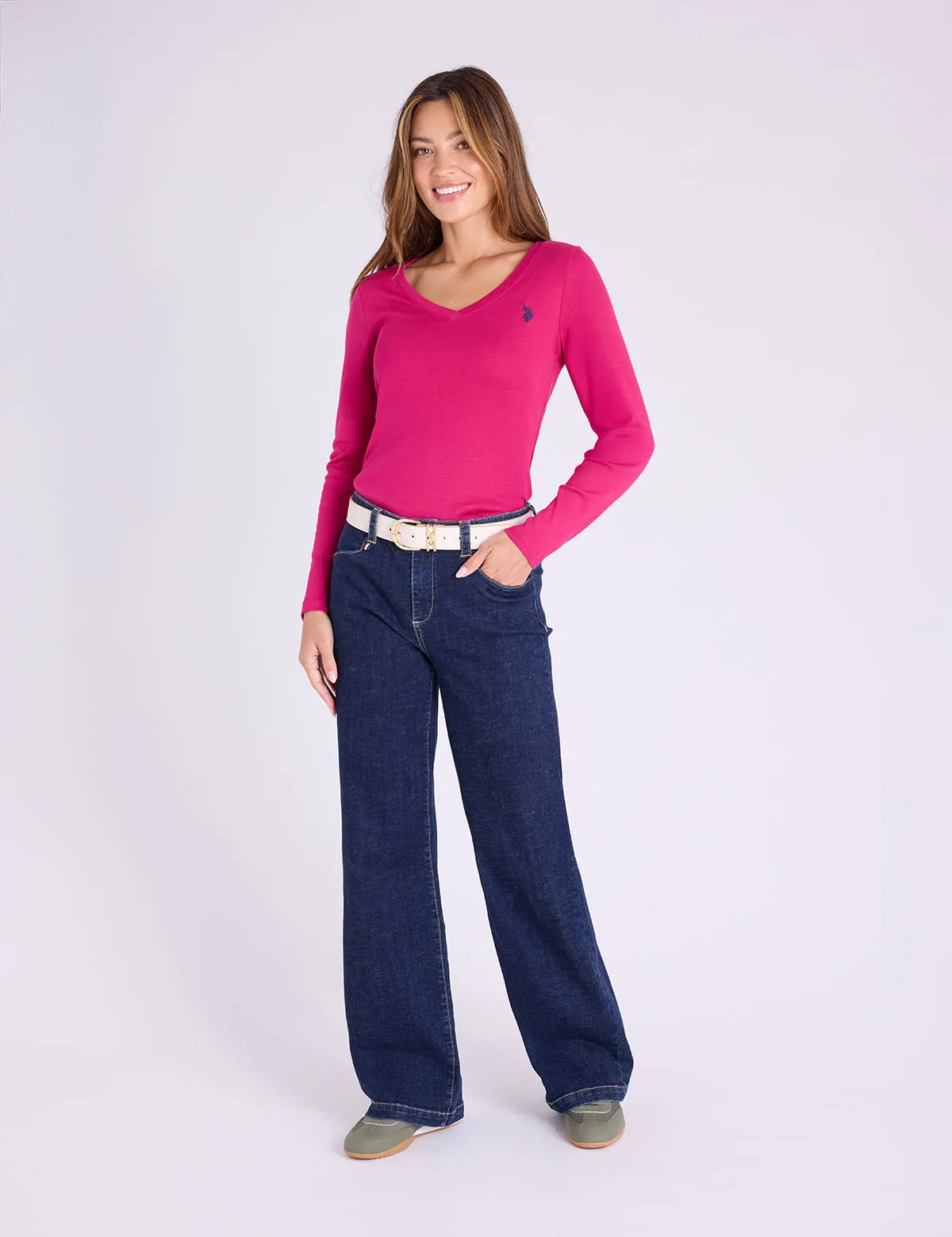 LONG SLEEVE V-NECK T-SHIRT sold by U.S. Polo Assn. product image thumbnail 3