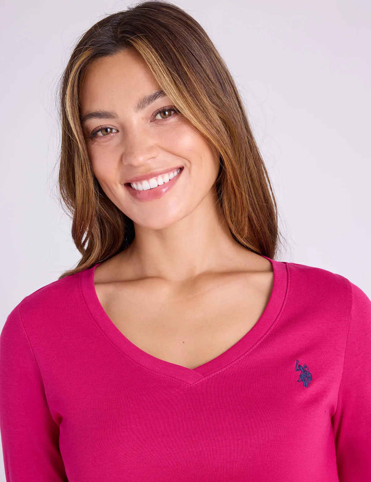 LONG SLEEVE V-NECK T-SHIRT sold by U.S. Polo Assn. product image thumbnail 2