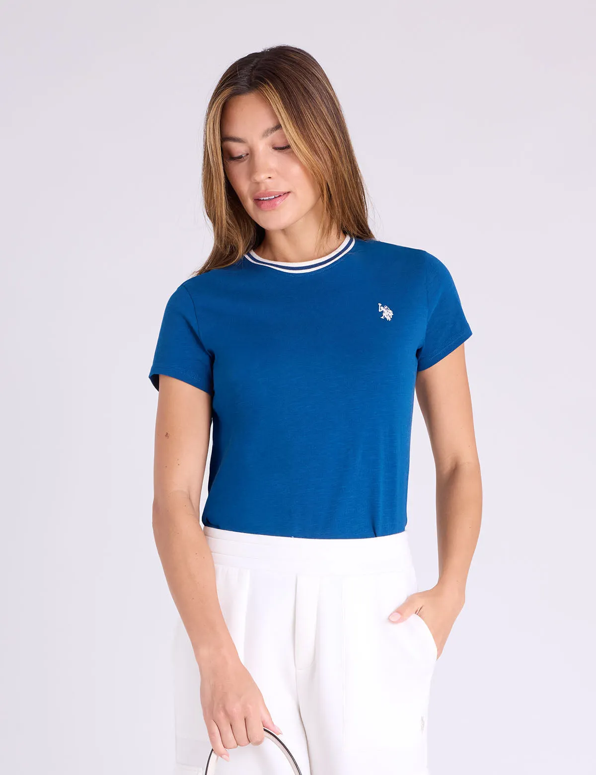 RINGER NECK TRIM T-SHIRT sold by U.S. Polo Assn. product image thumbnail 3