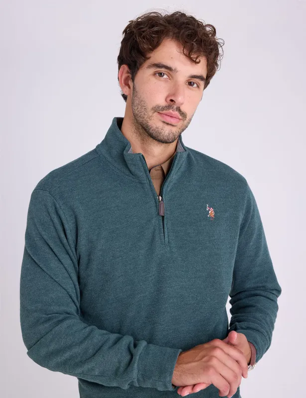 1/4 ZIP MOCK NECK FLATBACK PULLOVER sold by U.S. Polo Assn.