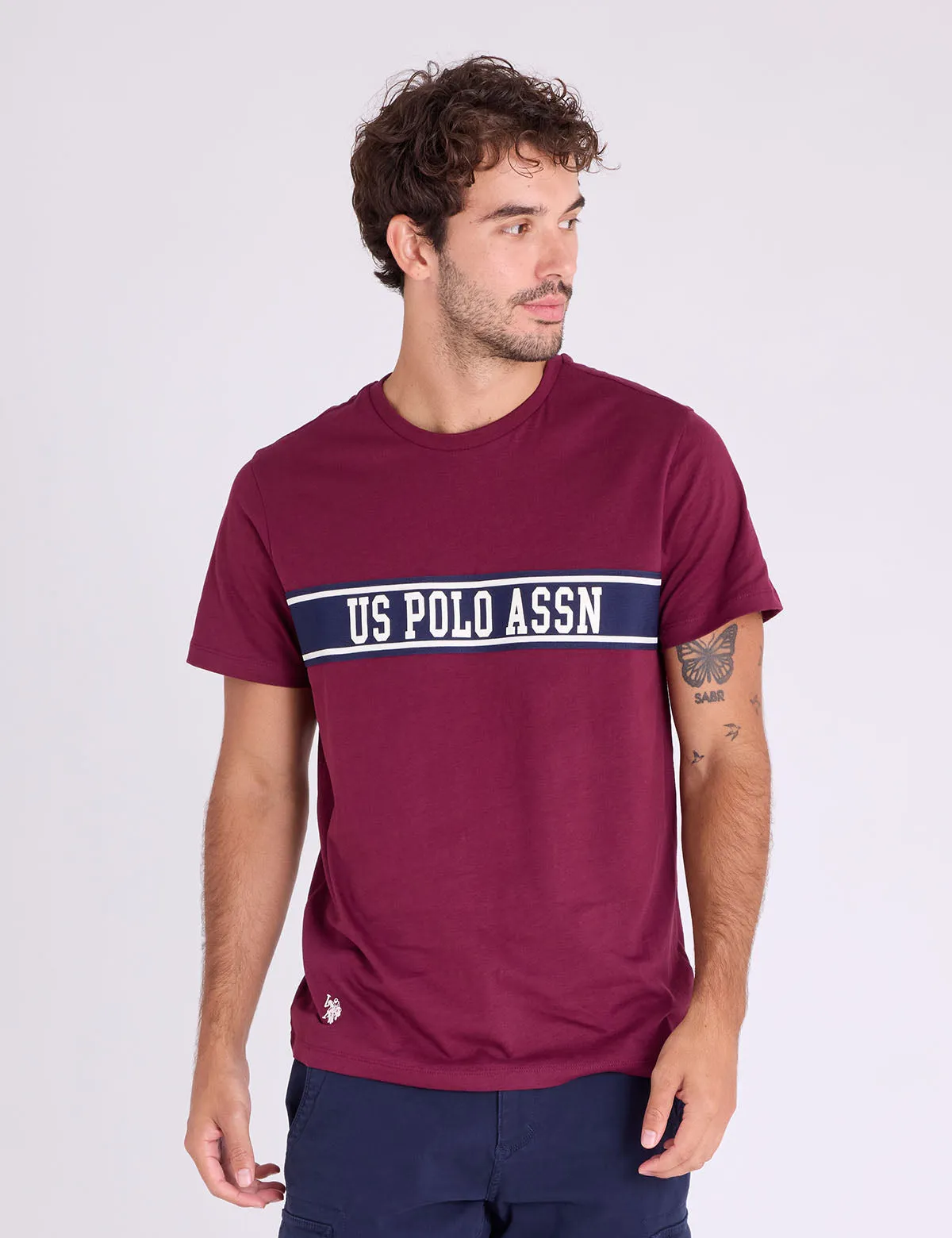 COLOR BLOCK CHEST WORDMARK JERSEY T-SHIRT sold by U.S. Polo Assn. product image thumbnail 2