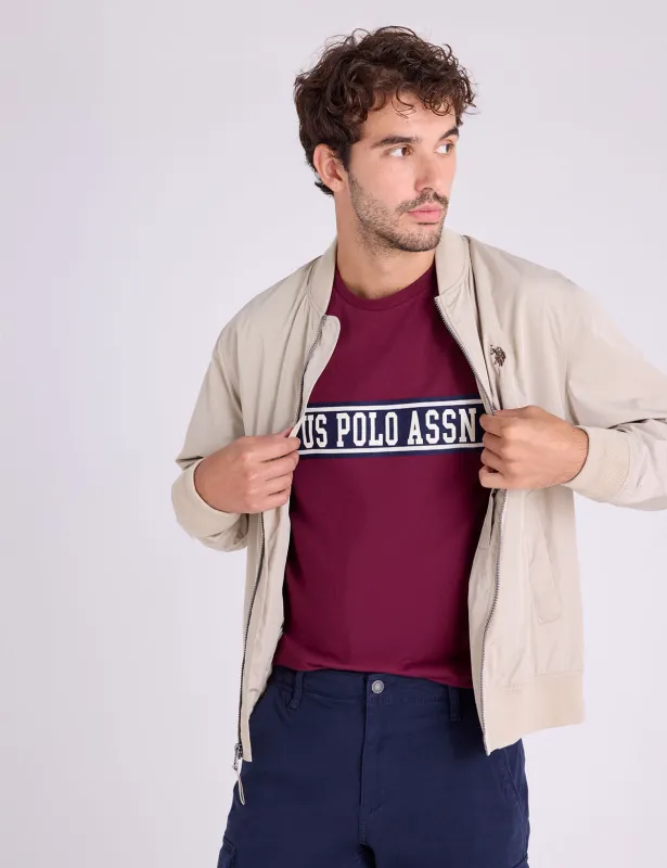 COLOR BLOCK CHEST WORDMARK JERSEY T-SHIRT sold by U.S. Polo Assn.