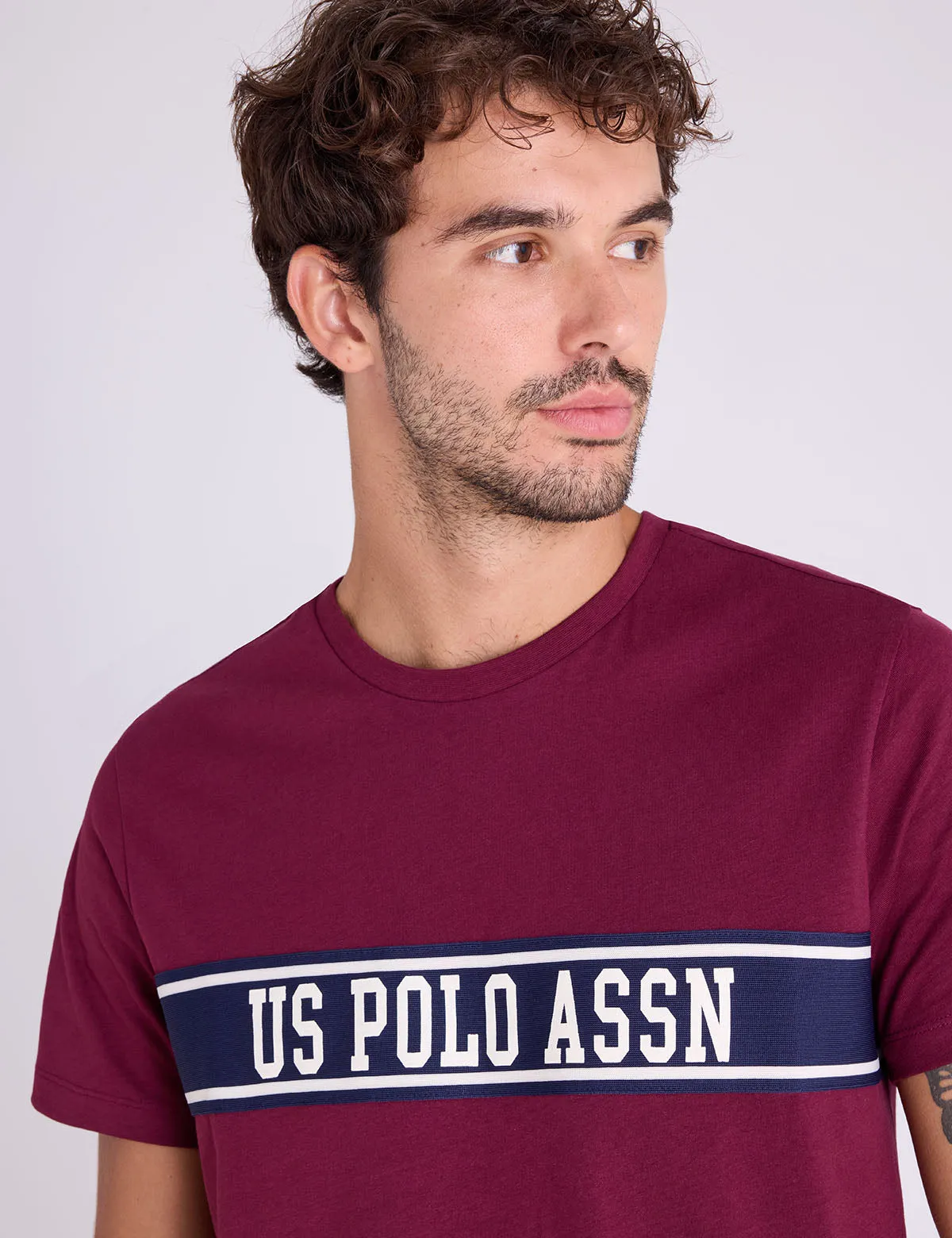 COLOR BLOCK CHEST WORDMARK JERSEY T-SHIRT sold by U.S. Polo Assn. product image thumbnail 4