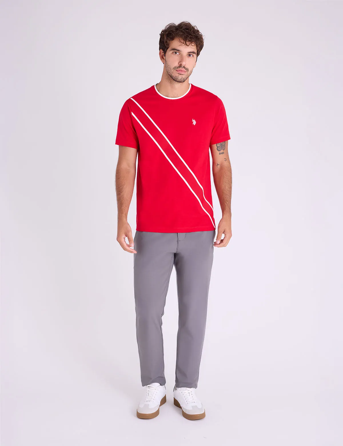 DIAGONAL TRICOT TAPE SASH JERSEY T-SHIRT sold by U.S. Polo Assn. product image thumbnail 2
