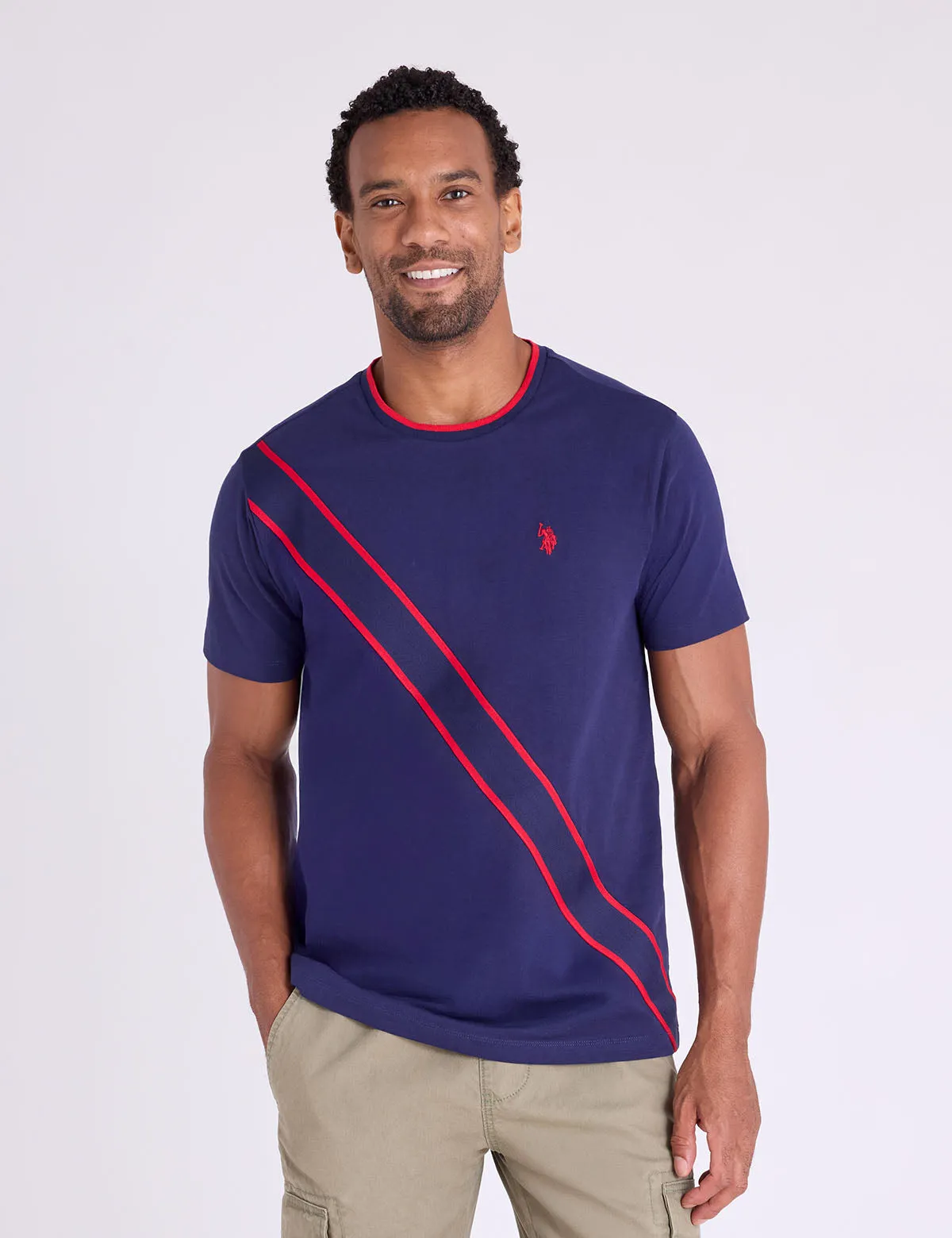 DIAGONAL TRICOT TAPE SASH JERSEY T-SHIRT sold by U.S. Polo Assn. product image thumbnail 5