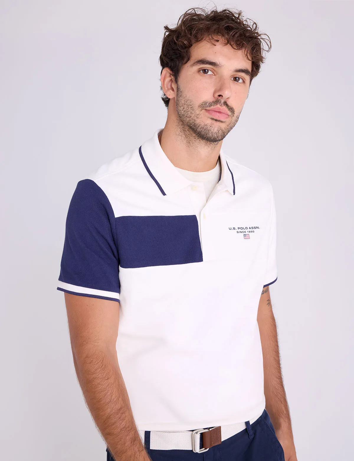 COLOR BLOCK PIQUE POLO SHIRT sold by U.S. Polo Assn. product image thumbnail 2