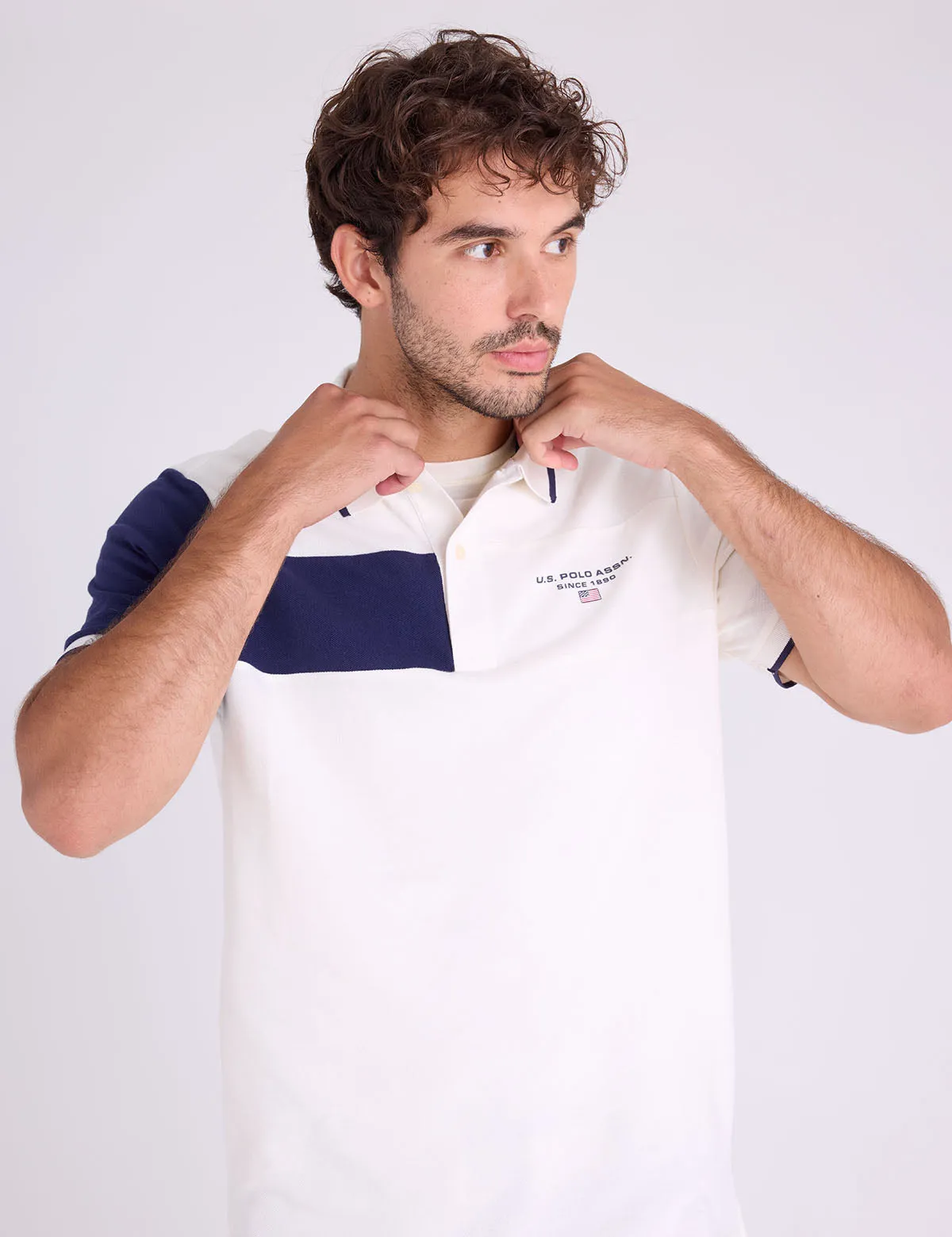 COLOR BLOCK PIQUE POLO SHIRT sold by U.S. Polo Assn. product image thumbnail 4